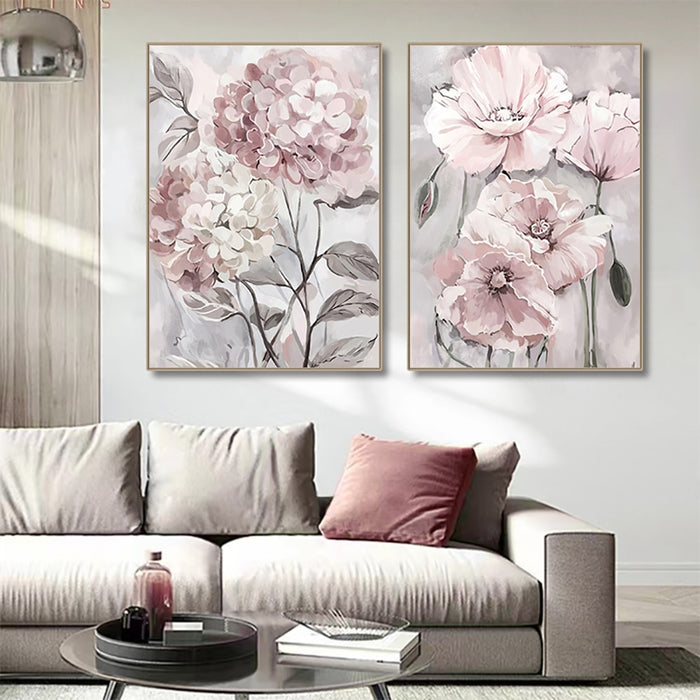 Buy Art Prints: 3PCS Abstract Pink Flower Posters Still Life