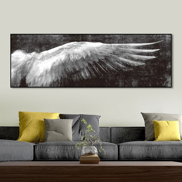 Buy Art Prints: Nordic Decorative White Angel Wings Vintage Wall Art