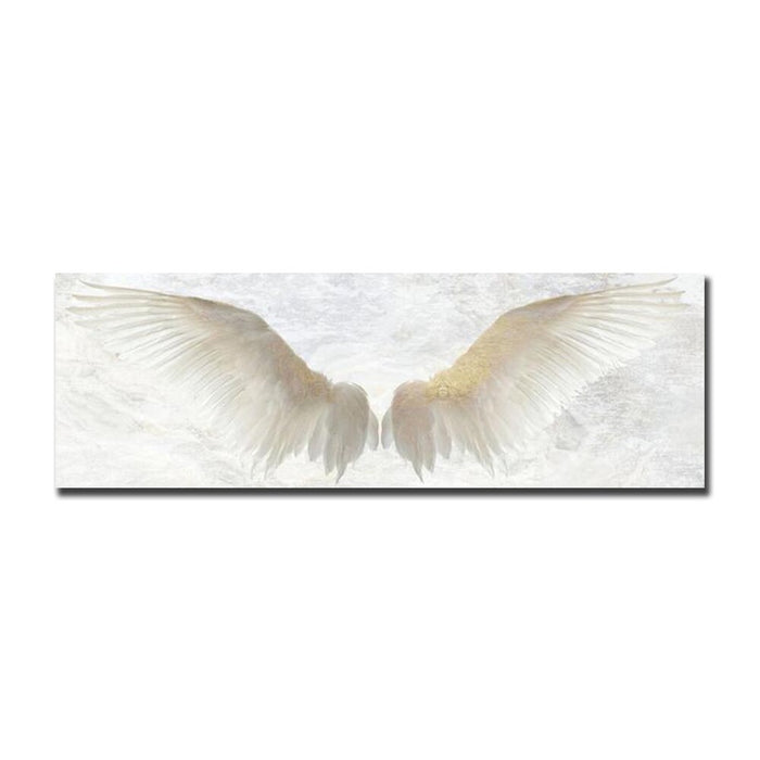 Buy Art Prints: Nordic Decorative White Angel Wings Vintage Wall Art