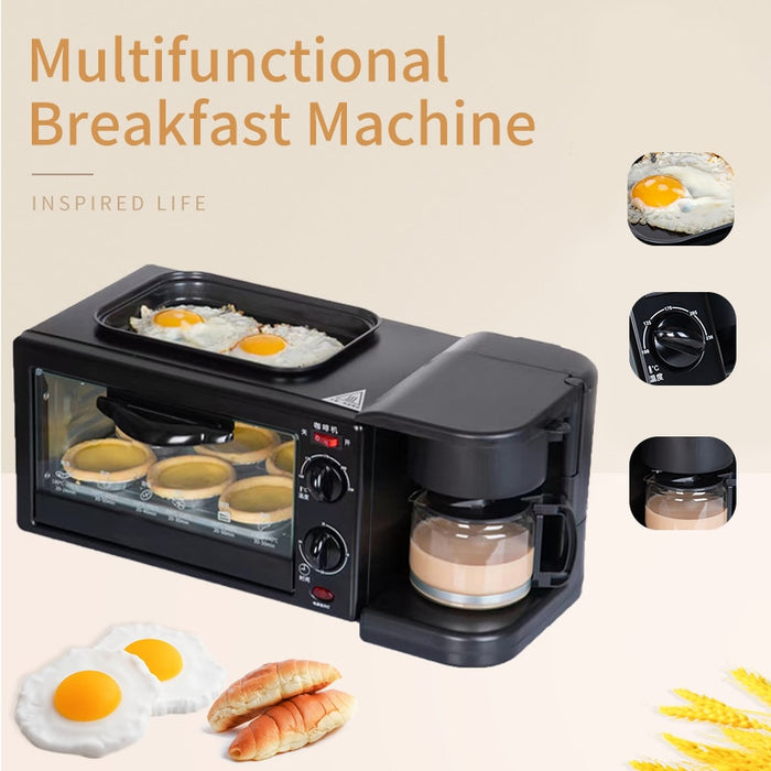 Buy Oven: 3 in 1 Breakfast Machine: Coffee Maker, Toaster, Hot Dog Machine